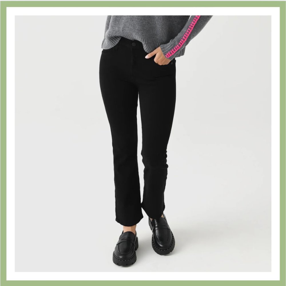 Citizens of Humanity Demy Cropped Flare Jeans Black Size 25